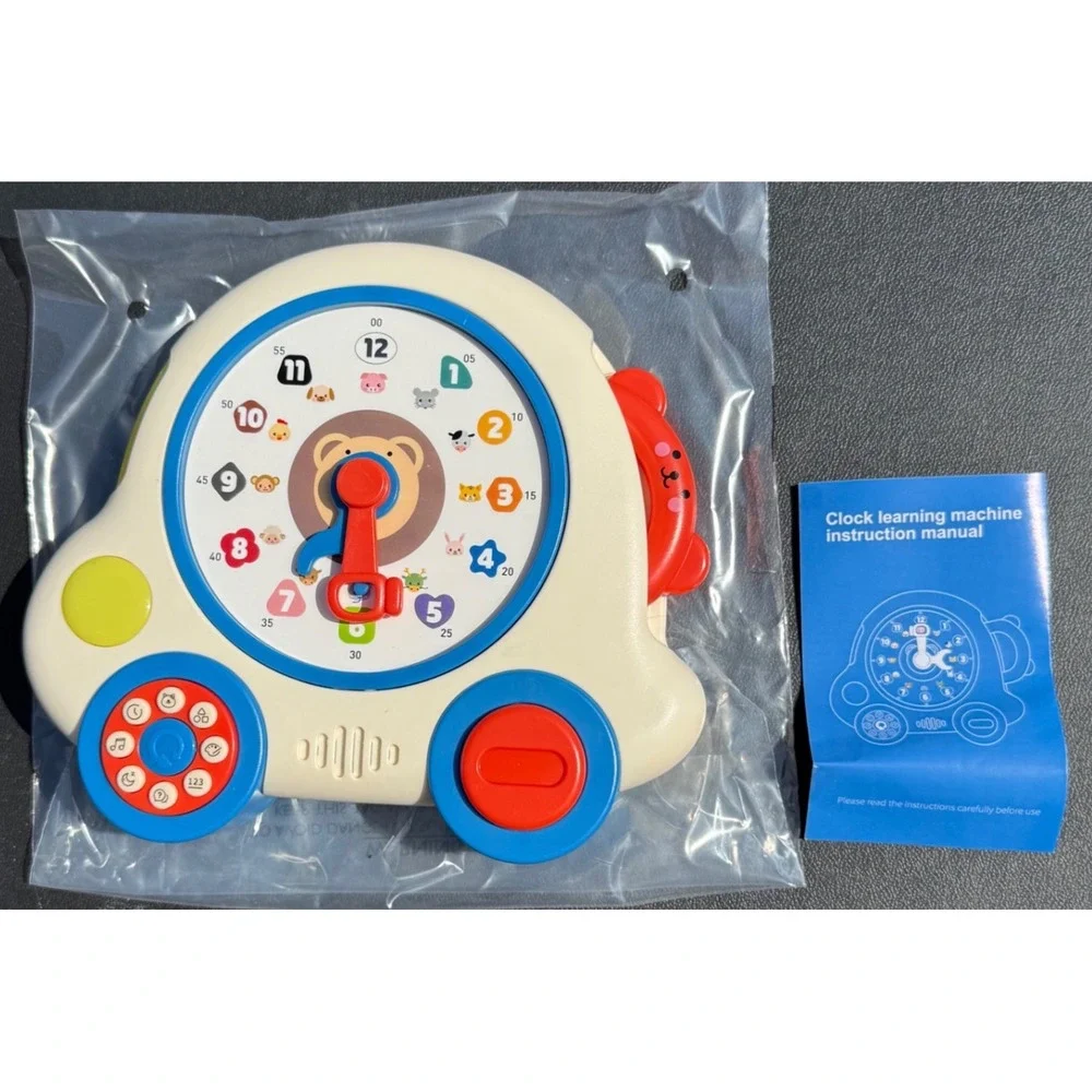 Toddler‎ Learning Machine Interactive Clock Toy Music Light 18M+ White
